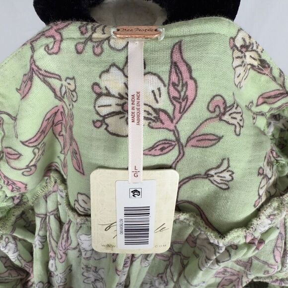 Free People NWT Nala Printed Babydoll Top - Women’s L - Picture 7 of 10